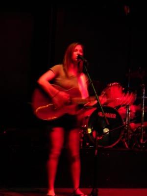 The open mic performer (never caught her name, but she did some good covers-I liked her version of Gnarles Barkley's "Crazy")