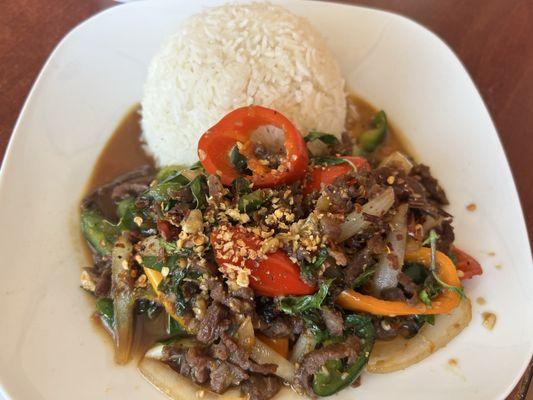 Pad Kapow with beef