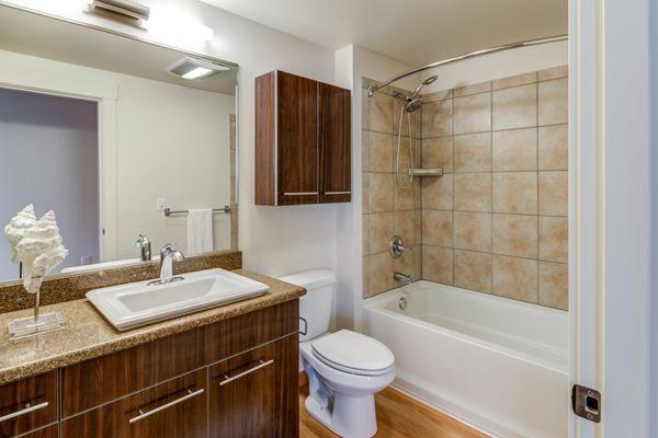 Bathroom at The 101 Apartments, Kirkland, WA