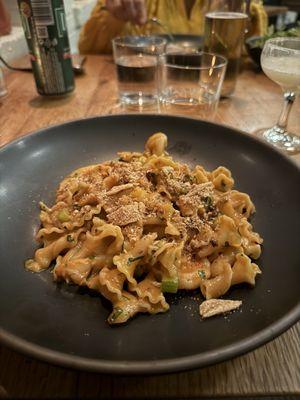 Campanelle - NC shrimp, tomato, chili