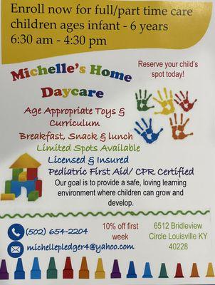 Michelle's Home Child Care