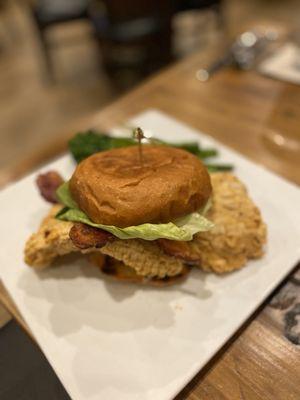Fries chicken sandwich