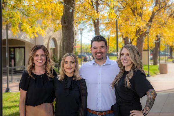 Staff @ AquafyIV - (L-R) Daisha, RN, Santiana, CNA, Scott, NP, Kaylin, RN