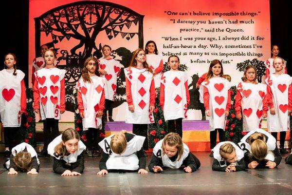 Royal Cardsmen in Alice in Wonderland Jr.