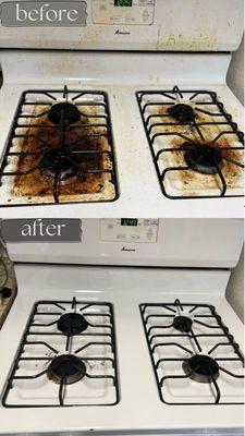 Deep cleaning of the stove