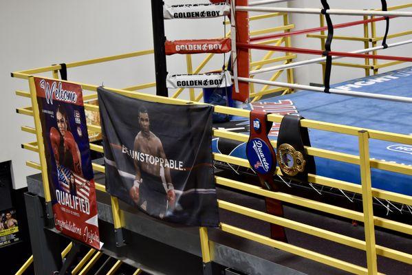 Boxing ring up stairs