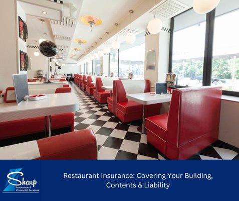 Restaurant insurance that protects your building, equipment, and liability--so you can focus on serving customers.