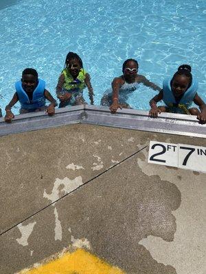 Fun time in the pool