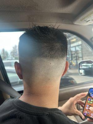 The haircut speaks for itself, I mean you get what you paid for I guess lol