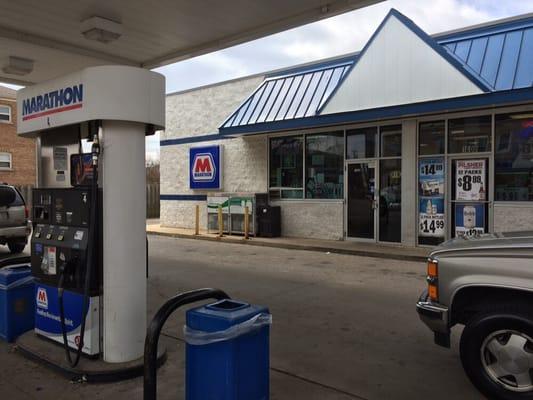 Marathon pumps and shop.