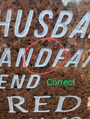 Correct looking "D" on my mothers side