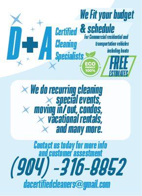 D & A Certified Cleaning Specialist