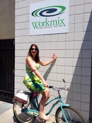 Proud owner, Stephanie, outside the store front.