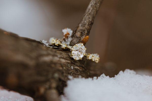 Custom engagement ring by M&M Jewelers.