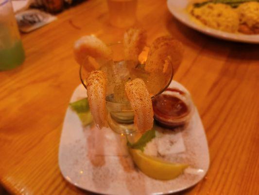 Around fifteen buck for the five shrimp, but they were clean