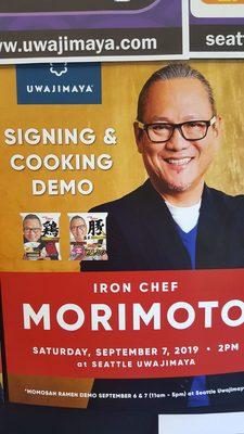 Across the street from Momosan, upcoming signing and cooking demonstration at Uwajimaya. Just an fyi (9/1/19)