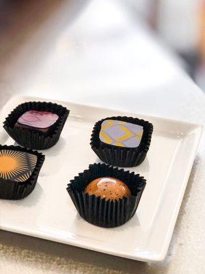 They offer chocolates from XO Confections (pic by @panthereats on Instagram)