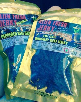 Pepper and whiskey, everything nice, that's what my jerky is made of