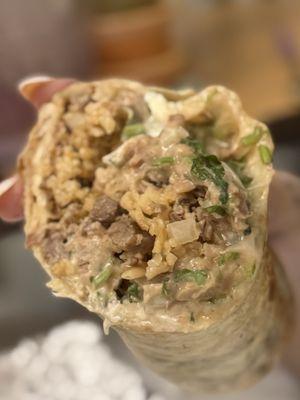 Suadero burrito (not very much meat)