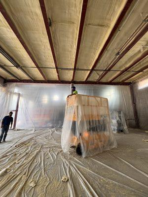 Fire house spray foam Insulation installed in Broad Ripple Indiana fire station. We do work throughout central Indiana!