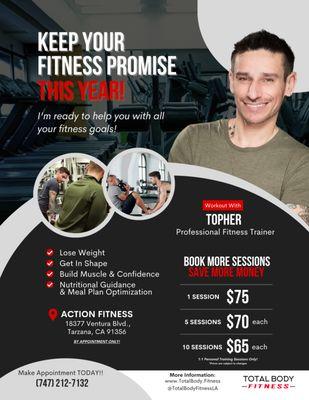 KEEP YOUR FITNESS PROMISE
THIS YEAR!