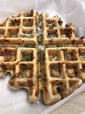 Garlic Parmesan waffle. Mmmmmm