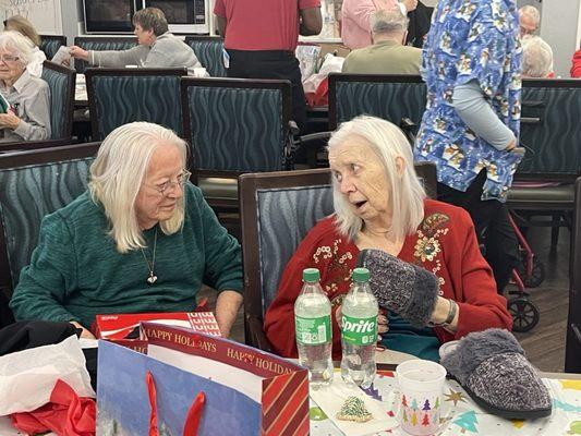 The Christmas gifts to the residents!