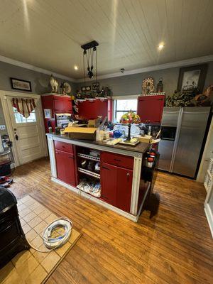 Can lights added in kitchen. Electrical