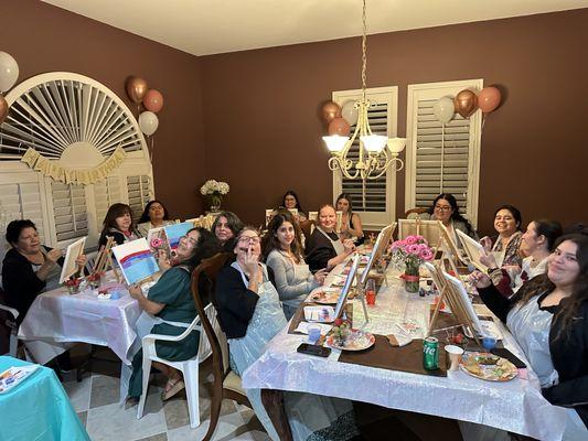 Painting party at a private location. Progress shot.