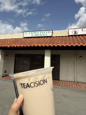 Got me some boba for after my dental visit!