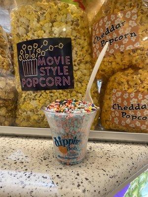 Cotton Candy Dippin' Dots with Rainbow Sprinkles