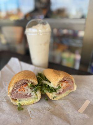Banh Mi (Authentic) and soursop smoothie