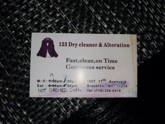 123 Dry Cleaner & Tailoring
