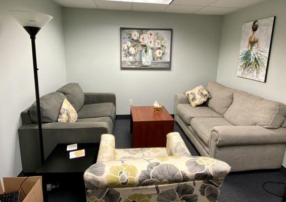 Consultation rooms are comfortable and quiet