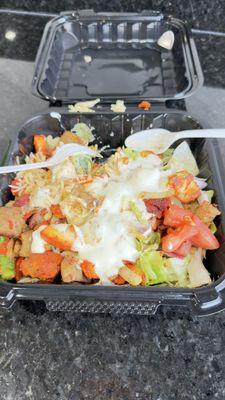 Mix Shawarma Grill Over Rice (Chicken, Lamb, Falafel) Catering Platter (8-10 People)