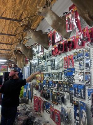 The walls have more decor than auto parts.