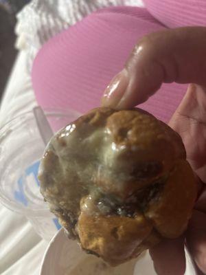 They really served me a hard Cinnabon