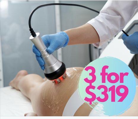 Fat Cavitation
RF Skin Tightening
Vacuum,LED ,Lipo Laser and wood therapy