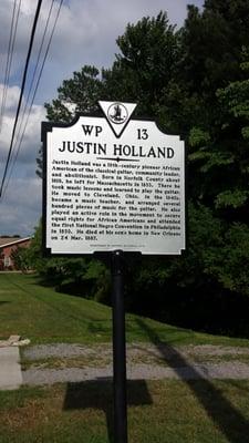 Justin Holland Historical Marker