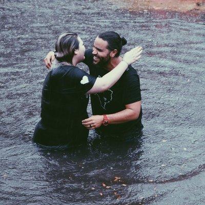 Baptism is an outward declaration of an inward decision made to follow Jesus. We do baptisms in the San Marcos River.