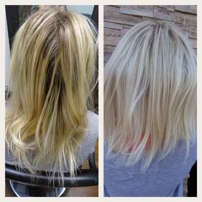 Before & After -Blonding
