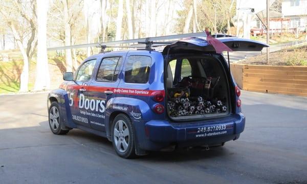 One of our service vehicles