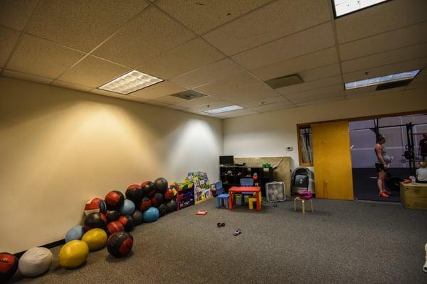 Kids area for your children to play while you get a great workout!