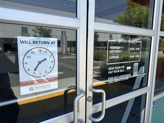 They are always gone between 1-3pm on weekdays or weekend, because this is my third attempts to the office.