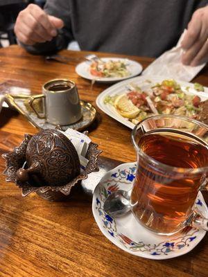 Turkish coffee and tea