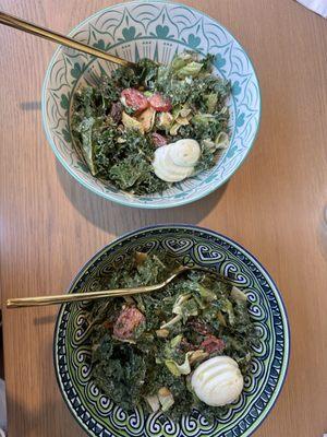 Full Kale Caesar Salad (split)