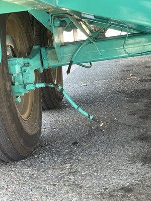 Cracked  and broken brake lines