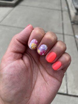 Manicure nail design.