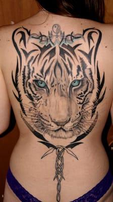 Tiger back piece done by Patsy Grieco!