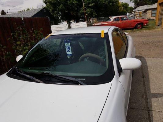 Windshield replacement for Oldsmobile Alero. Great job!! Left new windshield spotless. Extremely courteous, definitely would recommend.